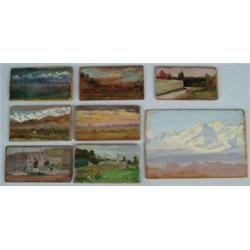COLLECTION OF EIGHT PAINTINGS FROM VARIOUS ARTISTS.