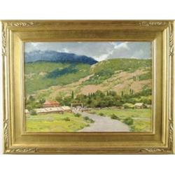 SERGEI DANILOWICH DUMENKO (Russian, 1909-) CRIMEAN LANDSCAPE.