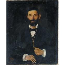UNSIGNED (Hungarian, 19th Century) PORTRAIT OF A RABBI.