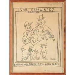 PABLO PICASSO (Spanish/French, 1881-1973) “IGOR STAWINSKY, RAGTIME”.