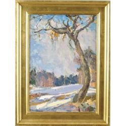 STANISLAV VASILEVICH PETRASHEVSKI (Russian, 1935-) WINTER MOTIF.