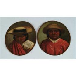 SIGNED (South American, 19th/20th Century) PAIR OF SOUTH AMERICAN PORTRAITS.
