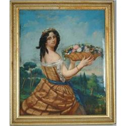UNSIGNED (European, 19th/20th Century) THE ITALIAN FLOWER GIRL.