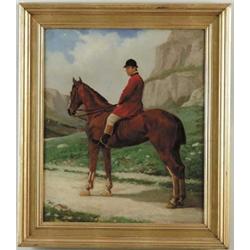 R.? DUZBRED (European, 19th Century) HORSE AND RIDER.