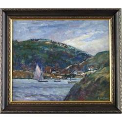 SIDNEY MARSH CHASE (American, 1877-1957) BAY OFF MONHEGAN.