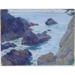 ABRAHAM JACOBI BOGDANOVE (American, 1887-1946) “MONHEGAN ISLAND, MAINE”.