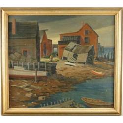 CARROLL THAYER BERRY (American, 1886-1978) KNIGHT’S BOATYARD.