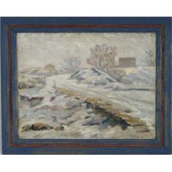 FREDERICK JULIAN ILSLEY (American, 1855-1933) WINTER LANDSCAPE.