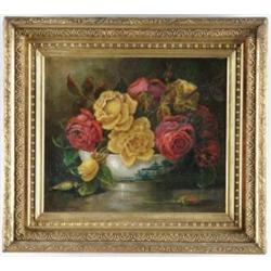 PERCY A. SANBORN (American, 1849-1929) “ROSES”.