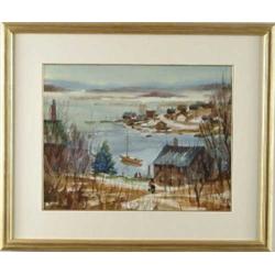 DON STONE (American, 1929-) MORNING, MAINE COAST.