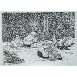 NEIL GAVIN WELLIVER (American, 1929) “CEDAR WATER POOL”.