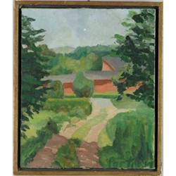 MARJORIE ANNE PORTNOW (American, 1943-) SKOWHEGAN ART SCHOOL FARM.