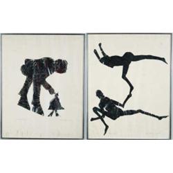 WILLIAM DICKEY KING (American, 1925-) PAIR “LEARNING” AND “THE TEST”.