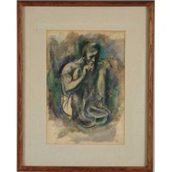 SIDNEY SIMON (American, 1917-1997) SOLDIER WITH RATIONS.