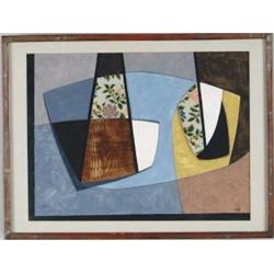 GEORGE LOVETTE KINGSLAND MORRIS (American, 1905-1975) ABSTRACT COLLAGE.