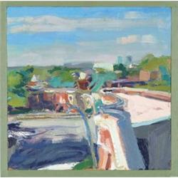 JEANETTE FINTZ (American, 20th Century) “SPRING ON COMM. AVE”.