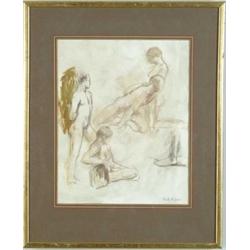 EMILIO A SERIO (20th Century) “NUDE STUDIES”.