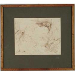 SIGNED (American, 20th Century) NUDE STUDY.