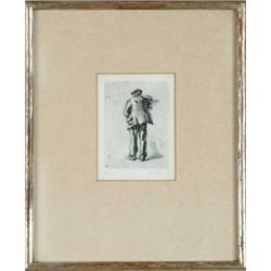 ISABEL BISHOP (American, 1902-1988) STANDING MAN.