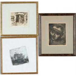 THREE FRAMED ENGRAVINGS.