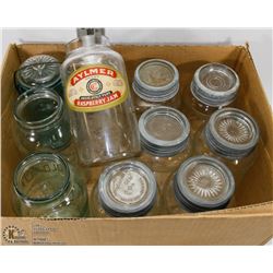 BOX OF VINTAGE JARS/ BOTTLES