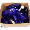 Image 1 : BOX OF VINTAGE BLUE COLOUR BOTTLES