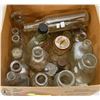 Image 1 : BOX OF ASSORTED GLASS BOTTLES