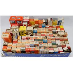 FLAT OF VINTAGE RADIO TUBES