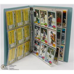 BINDER OF 1970S AND 80S HOCKEY CARDS.