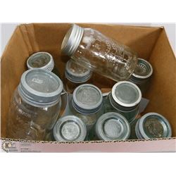 BOX OF VINTAGE JARS