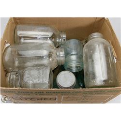 BOX OF VINTAGE JARS