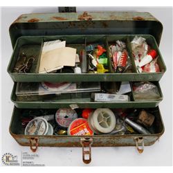 FULL VINTAGE TACKLE BOX.