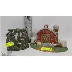 2 ANTIQUE CAST IRON DOOR STOPS. COLLECTIBLES