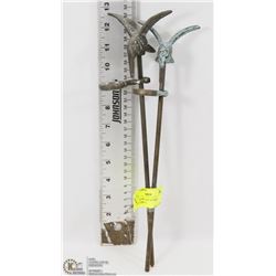 2 CAST IRON PLANT STAKES. COLLECTIBLES
