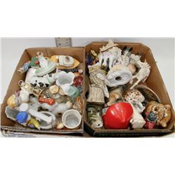 FLAT OF VINTAGE ESTATE FIGURINES AND MORE