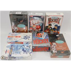 BOX OF ASSORTED SEALED COLLECTOR SPORTS CARDS