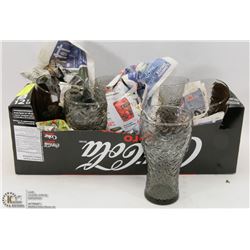 SET OF 6 VINTAGE COCA COLA GLASSES. COLLECTIBLES