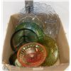 Image 1 : BOX OF DEPRESSION GLASS AND MORE