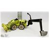 Image 1 : VINTAGE GREEN METAL TONKA LOADER W/ BACK-HOE