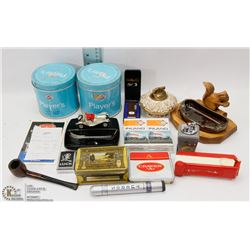 FLAT OF VINTAGE TOBACCO TINS