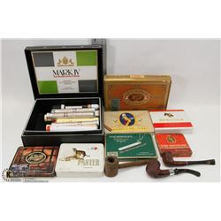 FLAT OF ALOT ANTIQUE CIGARS TINS