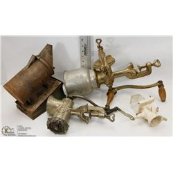 VINTAGE MEAT GRINDER, GRAIN GRINDER, COFFEE