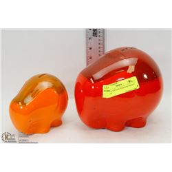 PAIR OF VINTAGE ELEPHANT PIGGY BANKS