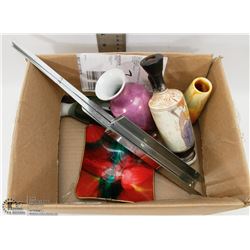 FLAT OF ASSORTED VASES, DECORATIVE CERAMICS &