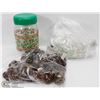 Image 1 : JAR & BAG FULL OF CRYSTAL LEADS