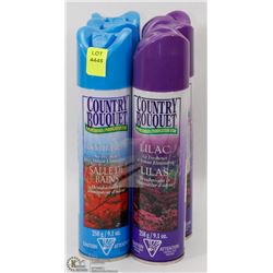 6 CANS OF COUNTRY BOUQUET AIR FRESHENER