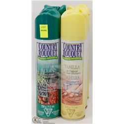 6 CANS OF COUNTRY BOUQUET AIR FRESHENER