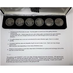 9 -  ANIMAL SKINS GOLF GAME COINS