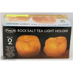 NEW ROCK SALT TEA LIGHT HOLDERS.