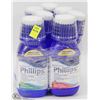 Image 1 : LOT OF 7 PHILLIPS ANTACID BOTTLES